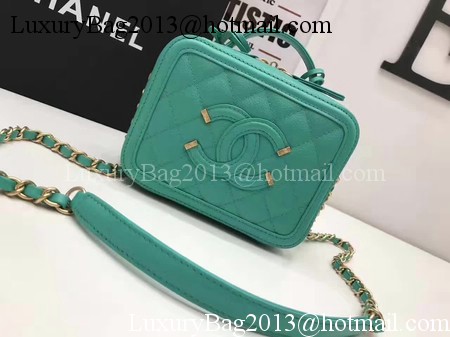 Chanel Cosmetic Bag Original Cannage Pattern A93341 Green Chanel Cosmetic Bag Original Cannage Pattern A93341 Green