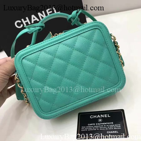 Chanel Cosmetic Bag Original Cannage Pattern A93341 Green Chanel Cosmetic Bag Original Cannage Pattern A93341 Green