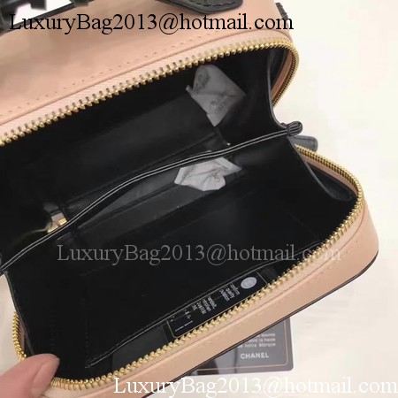 Chanel Cosmetic Bag Original Cannage Pattern A93341 Pink&Black Chanel Cosmetic Bag Original Cannage Pattern A93341 Pink&Black