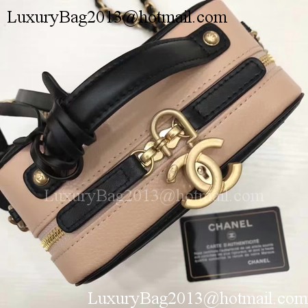 Chanel Cosmetic Bag Original Cannage Pattern A93341 Pink&Black Chanel Cosmetic Bag Original Cannage Pattern A93341 Pink&Black