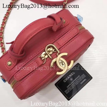 Chanel Cosmetic Bag Original Cannage Pattern A93341 Red Chanel Cosmetic Bag Original Cannage Pattern A93341 Red