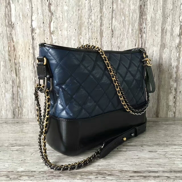 Chanel Gabrielly Calf Leather Shoulder Bag 93824 Blue Chanel Gabrielly Calf Leather Shoulder Bag 93824 Blue