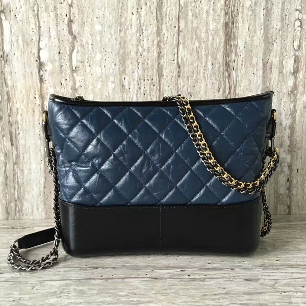 Chanel Gabrielly Calf Leather Shoulder Bag 93824 Blue Chanel Gabrielly Calf Leather Shoulder Bag 93824 Blue