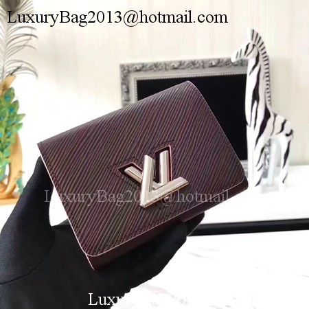 Louis Vuitton Epi Leather TWIST COMPACT WALLET M64414 Wine Louis Vuitton Epi Leather TWIST COMPACT WALLET M64414 Wine