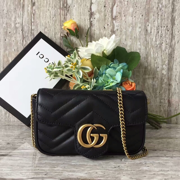 Gucci GG Marmont Velvet Nano Shoulder Bag 476433A Black Gucci GG Marmont Velvet Nano Shoulder Bag 476433A Black