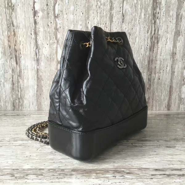 Chanel Sheepskin Leather Backpack 93825 Black Chanel Sheepskin Leather Backpack 93825 Black