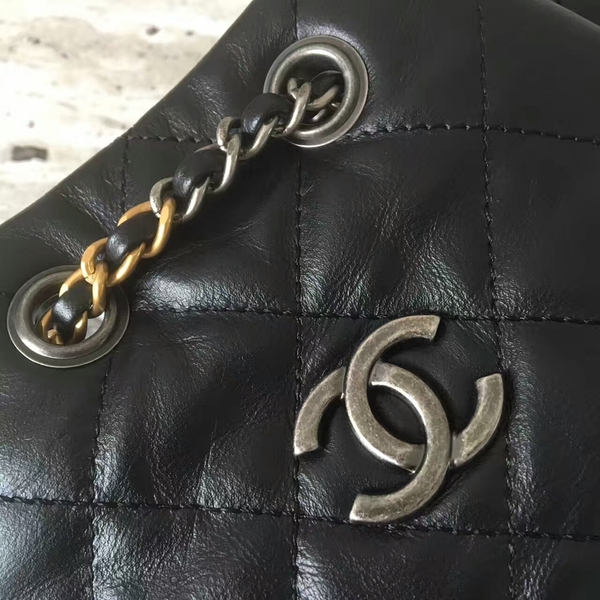 Chanel Sheepskin Leather Backpack 93825 Black Chanel Sheepskin Leather Backpack 93825 Black