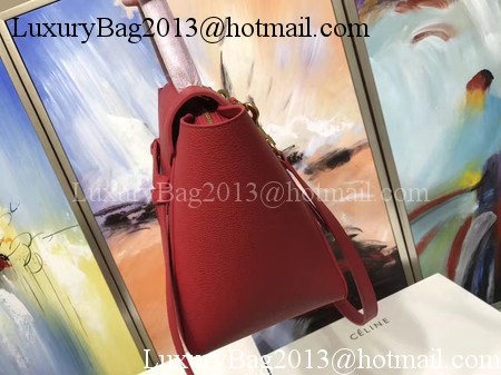 Celine Belt Bag Original Litchi Leather C3349 Red Celine Belt Bag Original Litchi Leather C3349 Red