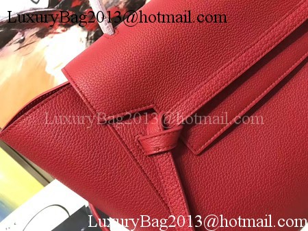 Celine Belt Bag Original Litchi Leather C3349 Red Celine Belt Bag Original Litchi Leather C3349 Red