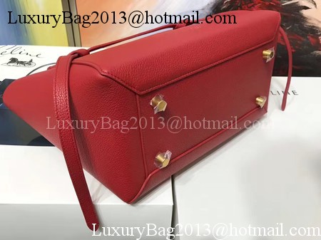 Celine Belt Bag Original Litchi Leather C3349 Red Celine Belt Bag Original Litchi Leather C3349 Red