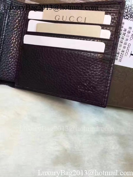 Gucci Calfskin Leather Bi-fold Wallet 308798 Black Gucci Calfskin Leather Bi-fold Wallet 308798 Black