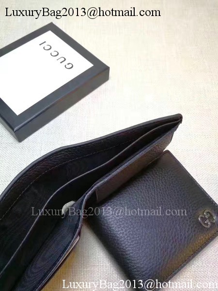 Gucci Calfskin Leather Bi-fold Wallet 473922 Black Gucci Calfskin Leather Bi-fold Wallet 473922 Black