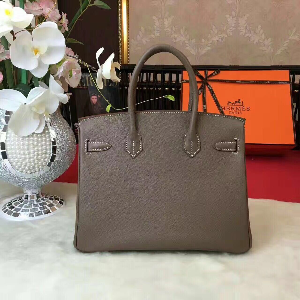 Hermes Birkin Bag Original Leather 17825 Grey Hermes Birkin Bag Original Leather 17825 Grey