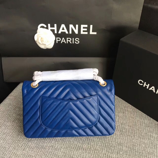 Chanel Flap Shoulder Bags Blue Original Sheepskin CF1112 Gold Chanel Flap Shoulder Bags Blue Original Sheepskin CF1112 Gold