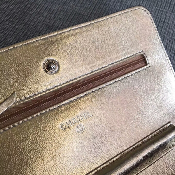 Chanel WOC Flap Bag Original Sheepskin Leather 33814A Silver Chanel WOC Flap Bag Original Sheepskin Leather 33814A Silver