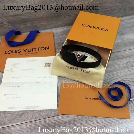 Louis Vuitton 20mm Leather Belt M9309 Black Louis Vuitton 20mm Leather Belt M9309 Black