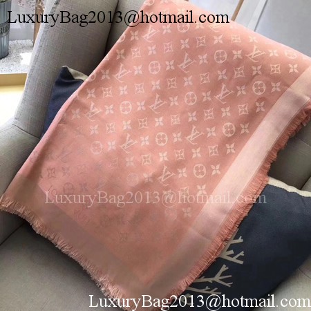 Louis Vuitton MONOGRAM DENIM Scarf M33695 Pink Louis Vuitton MONOGRAM DENIM Scarf M33695 Pink