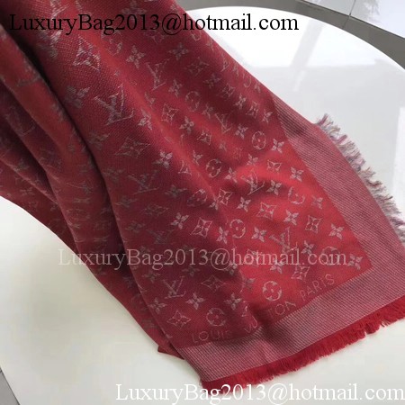 Louis Vuitton MONOGRAM DENIM Scarf M33695 Red Louis Vuitton MONOGRAM DENIM Scarf M33695 Red