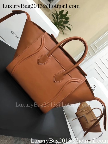 Celine Luggage Phantom Tote Bag Smooth Leather CT3372 Brown Celine Luggage Phantom Tote Bag Smooth Leather CT3372 Brown