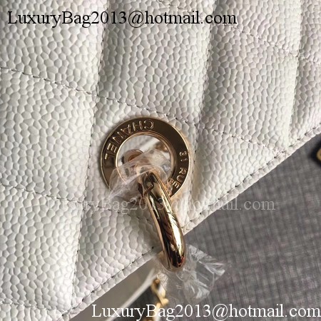 Chanel LE Boy Grand Shopping Tote Bag GST White Cannage Pattern A50995 Gold Chanel LE Boy Grand Shopping Tote Bag GST White Cannage Pattern A50995 Gold