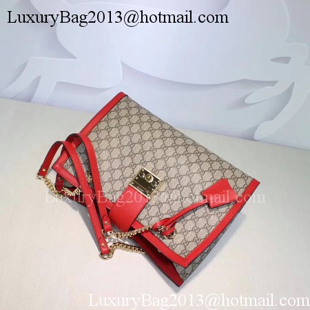 Gucci Padlock GG Supreme Canvas Shoulder Bag 479197 Red Gucci Padlock GG Supreme Canvas Shoulder Bag 479197 Red