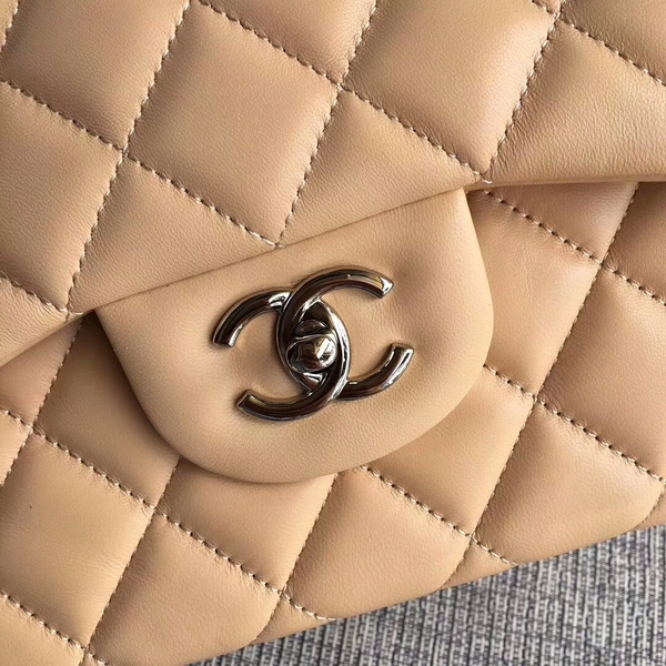 Chanel Flap Shoulder Bags Camel Original Lambskin Leather CF1113 Silver Chanel Flap Shoulder Bags Camel Original Lambskin Leather CF1113 Silver