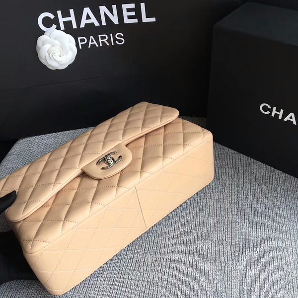 Chanel Flap Shoulder Bags Camel Original Lambskin Leather CF1113 Silver Chanel Flap Shoulder Bags Camel Original Lambskin Leather CF1113 Silver