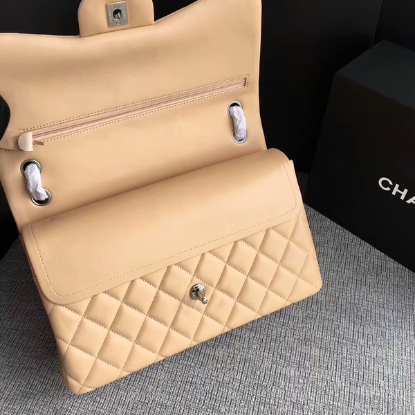 Chanel Flap Shoulder Bags Camel Original Lambskin Leather CF1113 Silver Chanel Flap Shoulder Bags Camel Original Lambskin Leather CF1113 Silver