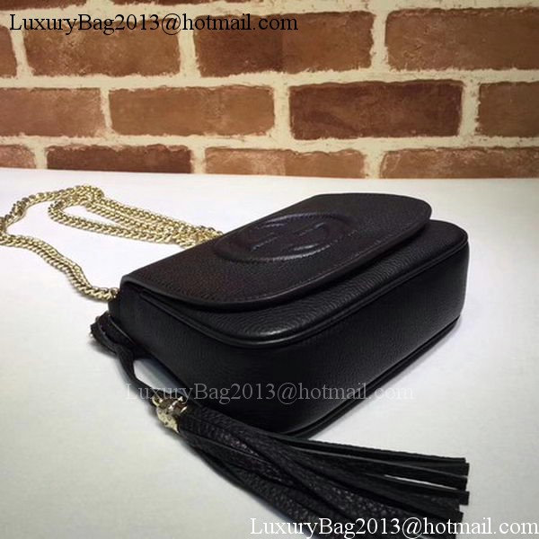 Gucci Soho Chain Shoulder Bag Calfskin Leather 323190 Black Gucci Soho Chain Shoulder Bag Calfskin Leather 323190 Black