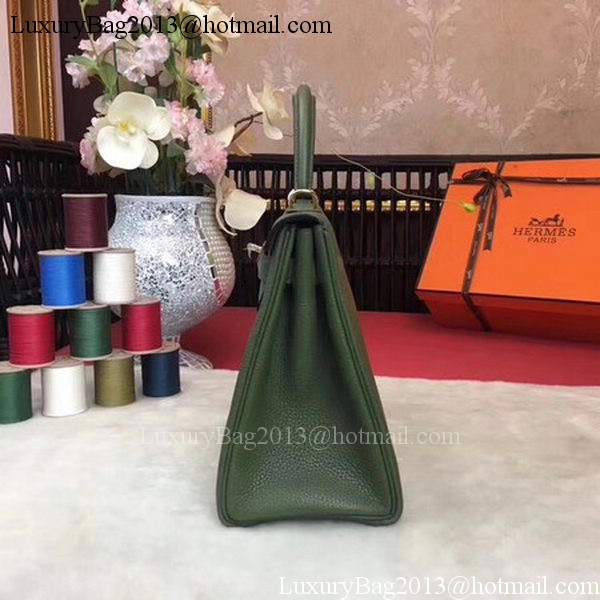 Hermes Kelly 32cm Shoulder Bag TOGO Leather KY32 Green Hermes Kelly 32cm Shoulder Bag TOGO Leather KY32 Green