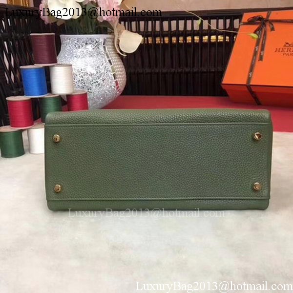 Hermes Kelly 32cm Shoulder Bag TOGO Leather KY32 Green Hermes Kelly 32cm Shoulder Bag TOGO Leather KY32 Green