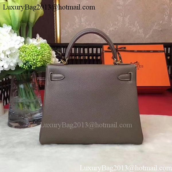 Hermes Kelly 32cm Shoulder Bag TOGO Leather KY32 Grey Hermes Kelly 32cm Shoulder Bag TOGO Leather KY32 Grey