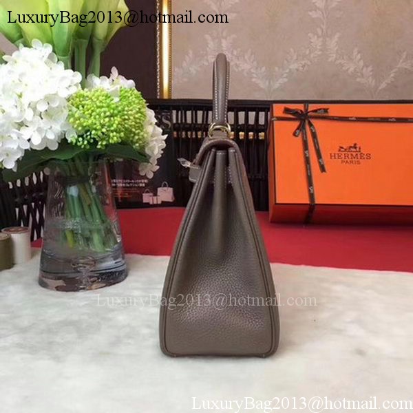 Hermes Kelly 32cm Shoulder Bag TOGO Leather KY32 Grey Hermes Kelly 32cm Shoulder Bag TOGO Leather KY32 Grey