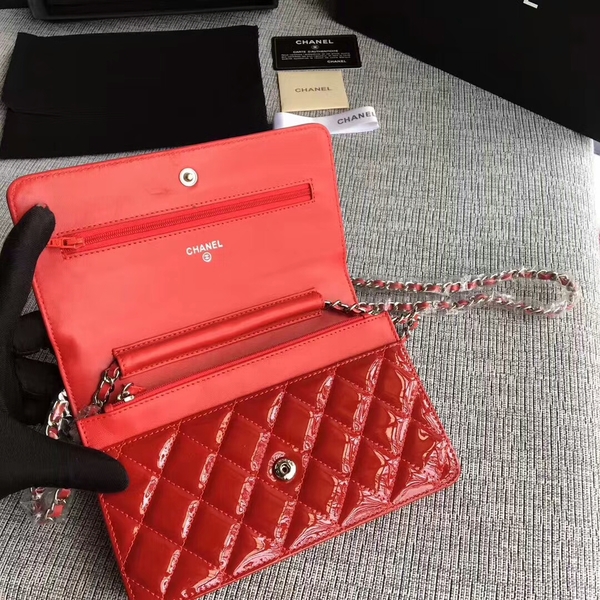 Chanel WOC Flap Bag Patent Leather A33814C Red Chanel WOC Flap Bag Patent Leather A33814C Red