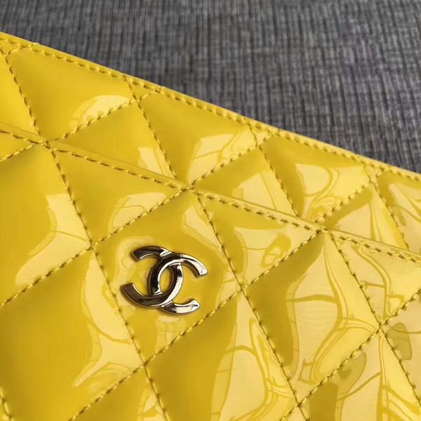 Chanel WOC Flap Bag Patent Leather A33814C Yellow Chanel WOC Flap Bag Patent Leather A33814C Yellow