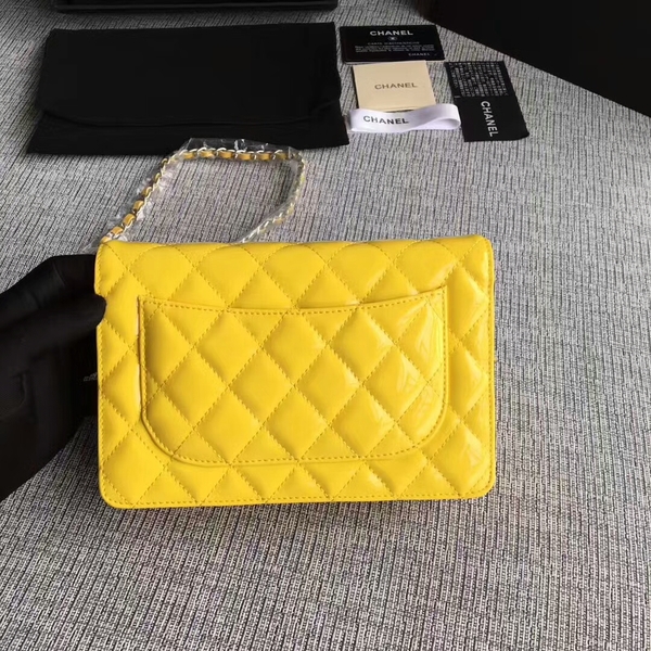Chanel WOC Flap Bag Patent Leather A33814C Yellow Chanel WOC Flap Bag Patent Leather A33814C Yellow