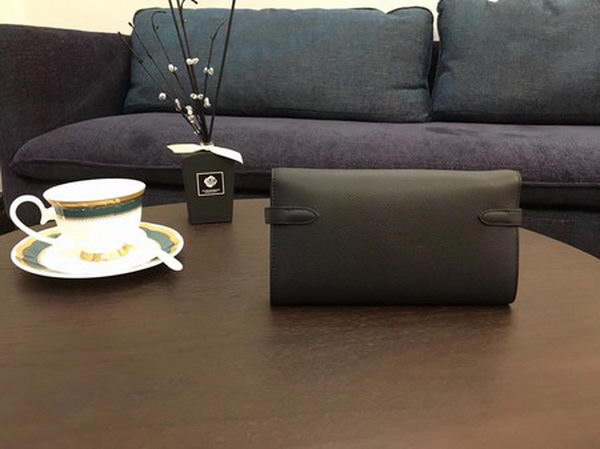 Hermes Kelly Epsom Leather Wallet H4086 Black Hermes Kelly Epsom Leather Wallet H4086 Black