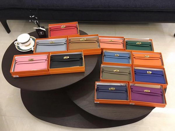 Hermes Kelly Epsom Leather Wallet H4086 Orange Hermes Kelly Epsom Leather Wallet H4086 Orange