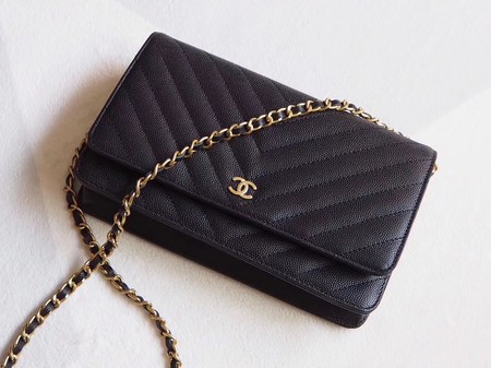 Chanel V mini Flap Bag Black Chevron Cannage Pattern A33814V Gold Chanel V mini Flap Bag Black Chevron Cannage Pattern A33814V Gold