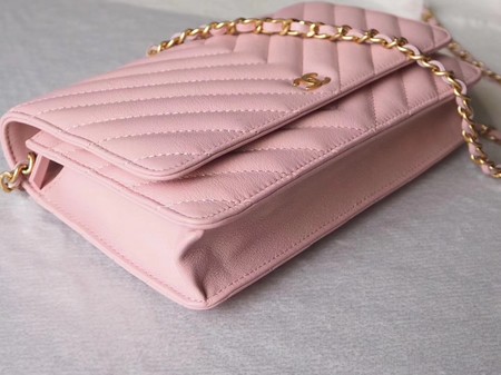 Chanel V mini Flap Bag Chevron Sheepskin Leather A33814V Pink Chanel V mini Flap Bag Chevron Sheepskin Leather A33814V Pink