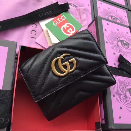 Gucci GG Marmont Matelasse Wallet 474802 Black Gucci GG Marmont Matelasse Wallet 474802 Black