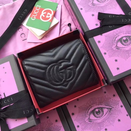 Gucci GG Marmont Matelasse Wallet 474802 Black Gucci GG Marmont Matelasse Wallet 474802 Black