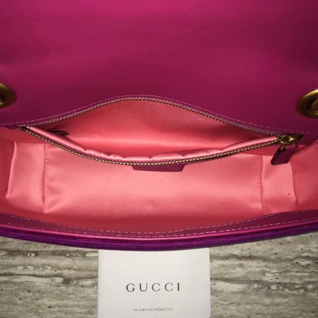 Gucci GG Marmont Chevron Velvet Shoulder Bag 443497 Purple Gucci GG Marmont Chevron Velvet Shoulder Bag 443497 Purple