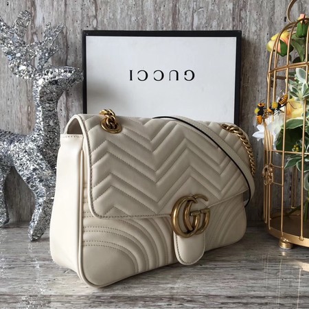 Gucci GG Marmont Matelasse Shoulder Bag 443496 OffWhite Gucci GG Marmont Matelasse Shoulder Bag 443496 OffWhite