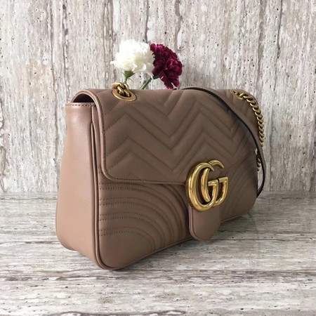Gucci Now GG Marmont Matelasse Shoulder Bag 443496 Apricot Gucci Now GG Marmont Matelasse Shoulder Bag 443496 Apricot