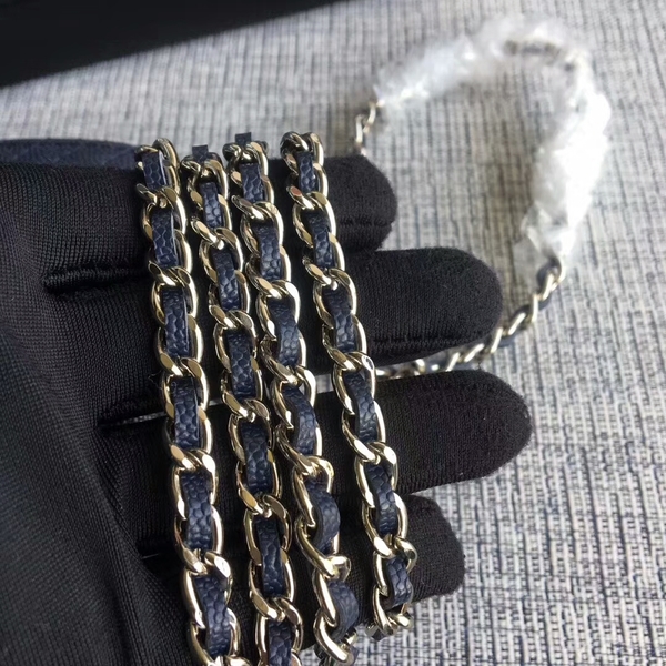 Chanel WOC Flap Shoulder Bag Dark Blue Calfskin Leather A33814 Silver Chanel WOC Flap Shoulder Bag Dark Blue Calfskin Leather A33814 Silver