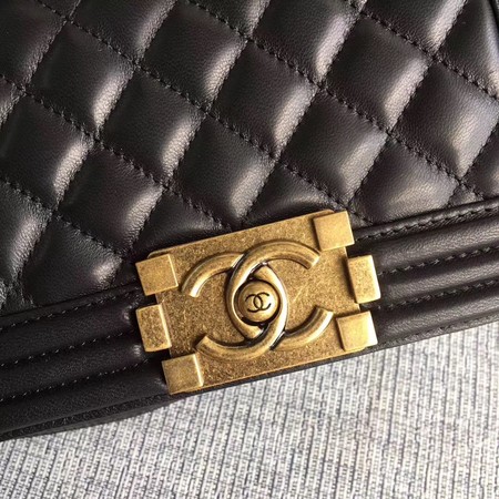 Boy Chanel Flap Shoulder Bag Sheepskin Leather A67085 Black Boy Chanel Flap Shoulder Bag Sheepskin Leather A67085 Black