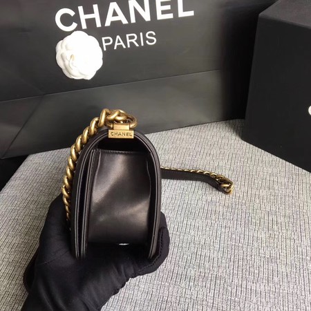 Boy Chanel Flap Shoulder Bag Sheepskin Leather A67085 Black Boy Chanel Flap Shoulder Bag Sheepskin Leather A67085 Black