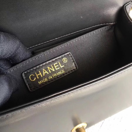 Boy Chanel Flap Shoulder Bag Sheepskin Leather A67085 Black Boy Chanel Flap Shoulder Bag Sheepskin Leather A67085 Black
