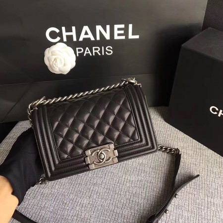 Boy Chanel Flap Shoulder Bag Sheepskin Leather A67085 Black Boy Chanel Flap Shoulder Bag Sheepskin Leather A67085 Black